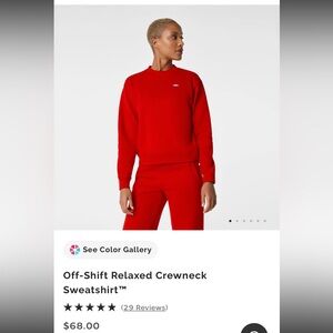 FIGS NWT Red sweater